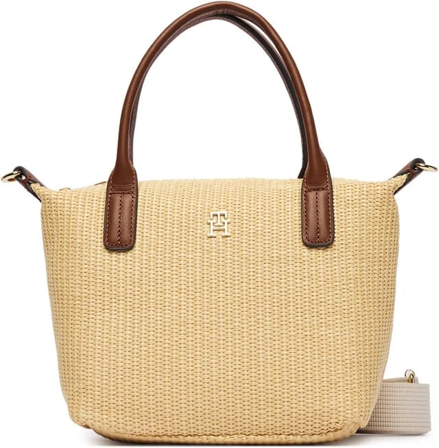 کیف دستی و دوشی Tommy Hilfiger Popette Mini Tote از رافیا طبیعی کیف دستی و دوشی Tommy Hilfiger Popette Mini Tote از رافیا طبیعی