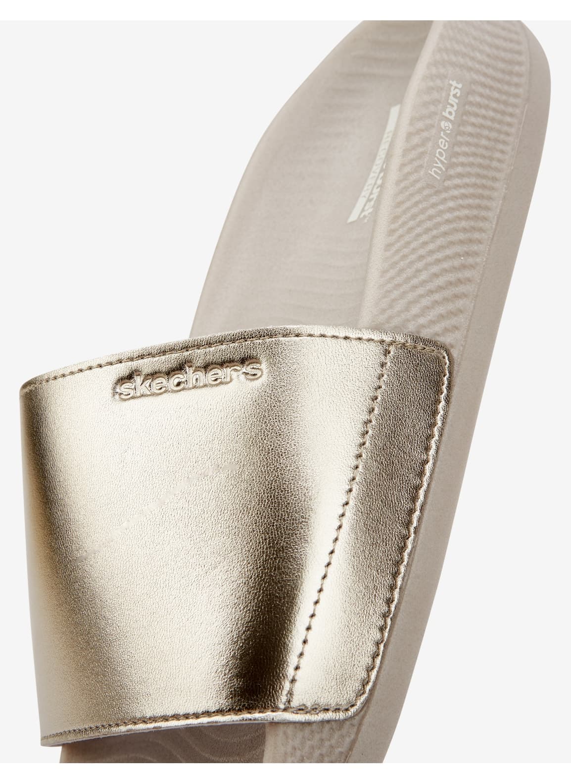 دمپایی زنانه Skechers طلایی HYPER SLIDE - SHINE ON مدل 140431 GLD دمپایی زنانه Skechers طلایی HYPER SLIDE - SHINE ON مدل 140431 GLD