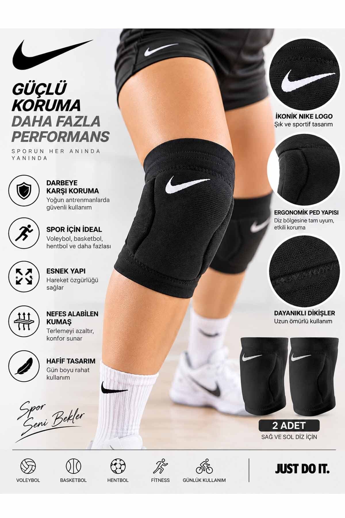 زانوبند ورزشی Nike مشکی 2 عددی والیبال مخصوص تمرین و مسابقه زانوبند ورزشی Nike مشکی 2 عددی والیبال مخصوص تمرین و مسابقه