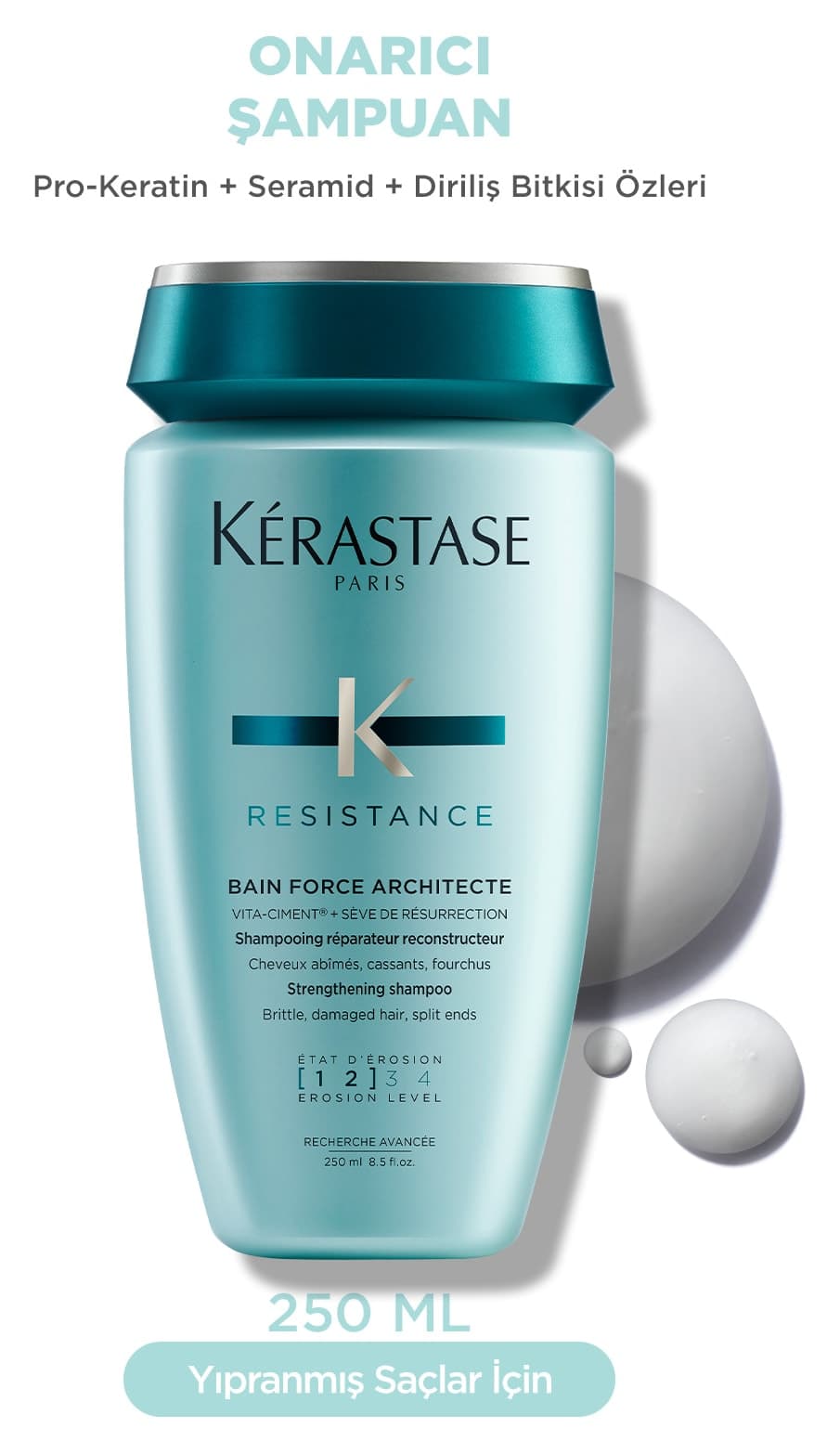 شامپو زنانه Kerastase Resistance Bain Force Architecte برای موهای ضعیف و آسیبدیده 250 ml شامپو زنانه Kerastase Resistance Bain Force Architecte برای موهای ضعیف و آسیبدیده 250 ml