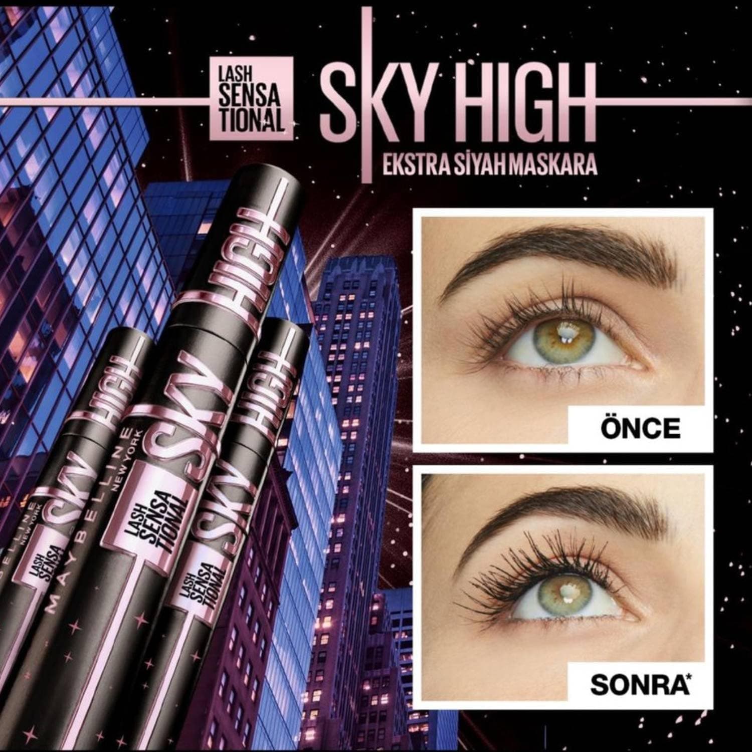 ست ریمل Maybelline Lash Sensational Sky High به همراه نسخه مینی مدل Cosmic Black ست ریمل Maybelline Lash Sensational Sky High به همراه نسخه مینی مدل Cosmic Black