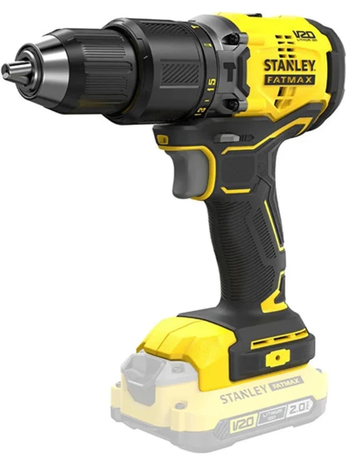 دریل چکشی شارژی بدون زغال Stanley Fatmax 18V V20 Solo مدل Sbd715b-tr دریل چکشی شارژی بدون زغال Stanley Fatmax 18V V20 Solo مدل Sbd715b-tr