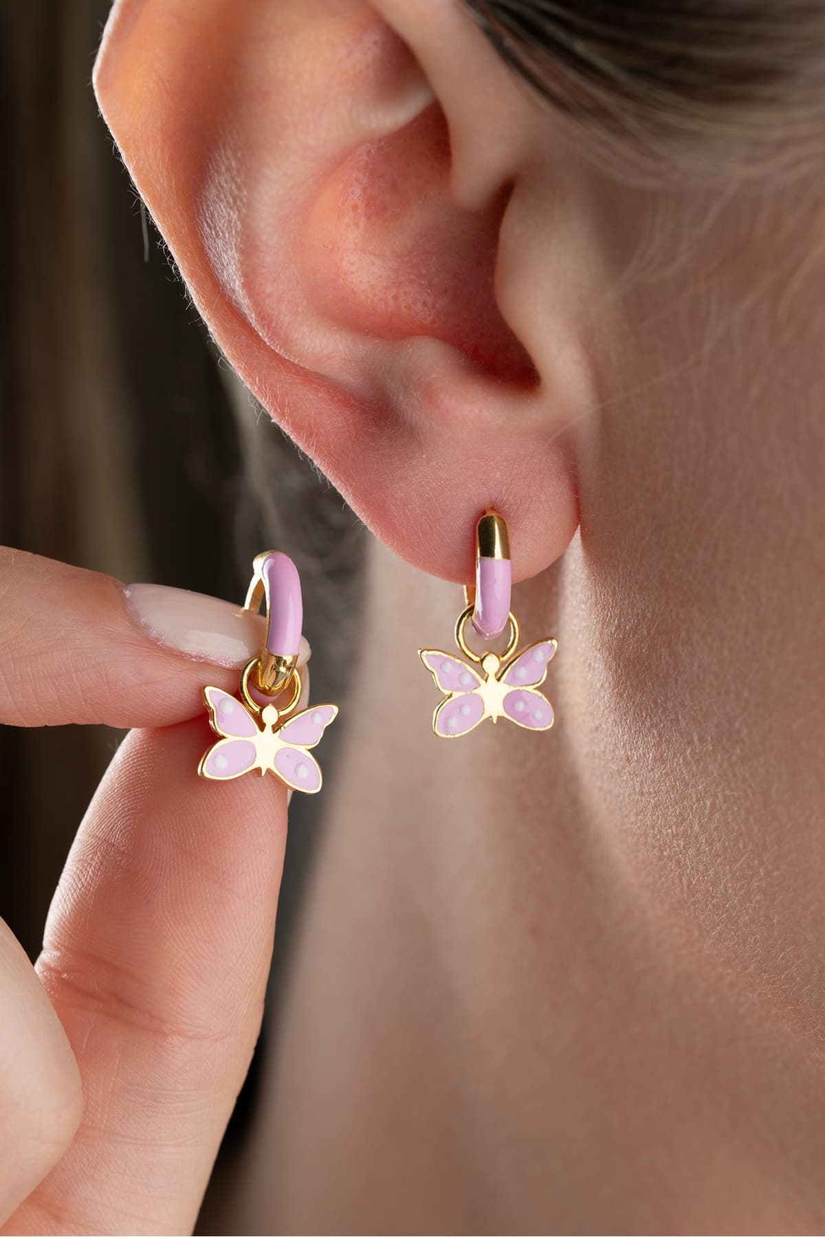 گوشواره کودکانه Silvano Jewelry پروانهای نقره 925 عیار میناکاریشده گوشواره کودکانه Silvano Jewelry پروانهای نقره 925 عیار میناکاریشده