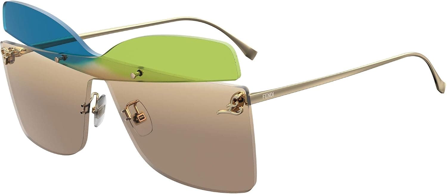 عینک آفتابی زنانه FENDI آبی سبز مدل Ff 0399/s عینک آفتابی زنانه FENDI آبی سبز مدل Ff 0399/s