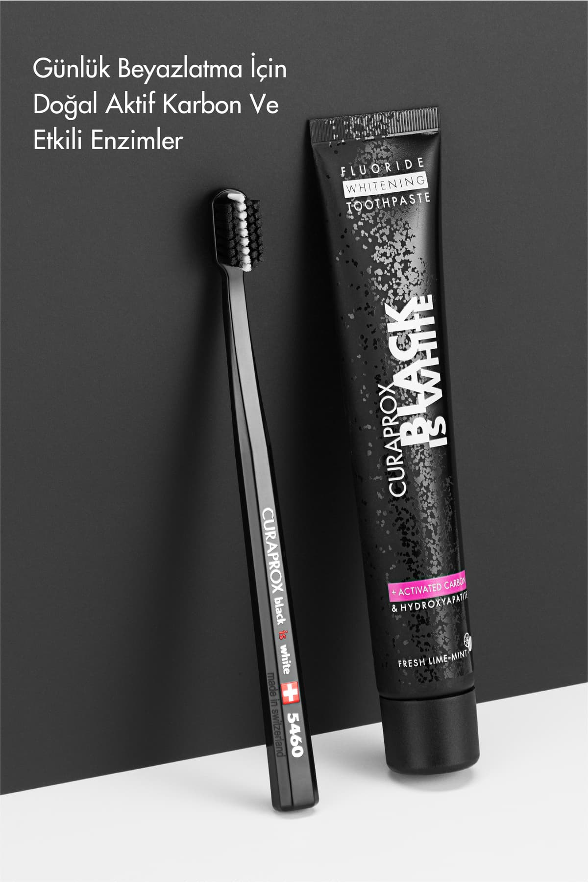 خمیر دندان Curaprox مدل Black is White 90ml خمیر دندان Curaprox مدل Black is White 90ml