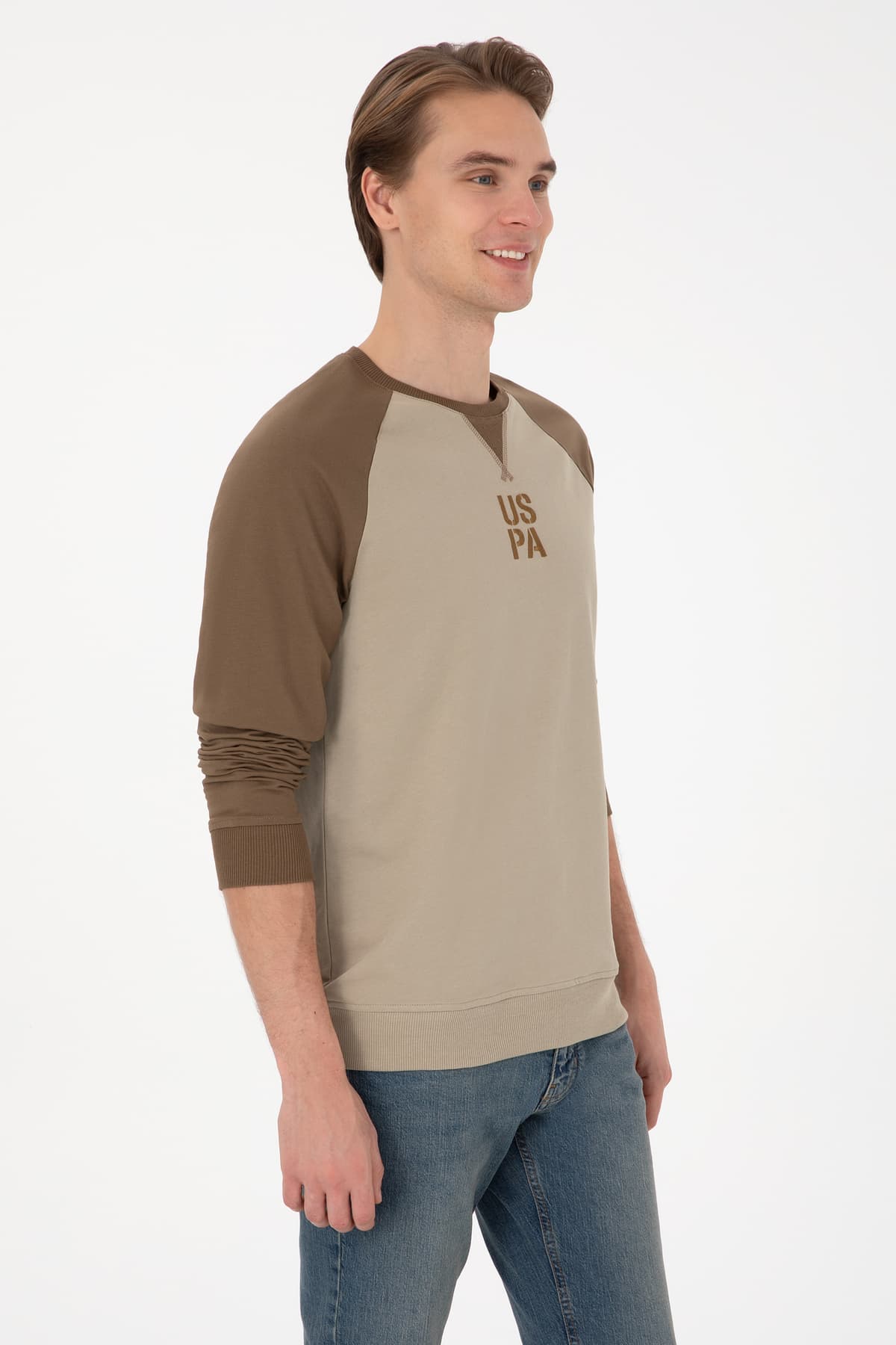 سوئیشرت مردانه U.S. Polo Assn. یقه گرد فیت معمولی خاکی نازک مدل 50315420-VR027 سوئیشرت مردانه U.S. Polo Assn. یقه گرد فیت معمولی خاکی نازک مدل 50315420-VR027