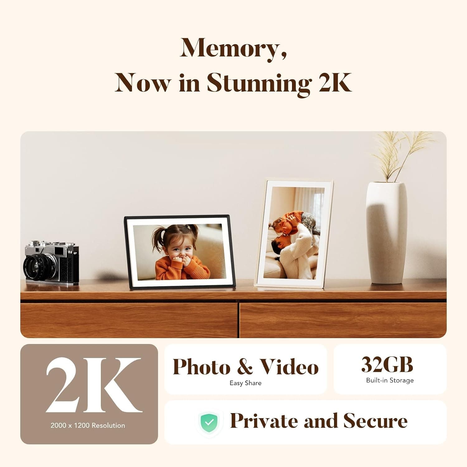 قاب عکس دیجیتال Pexar وایفای 11 اینچ 2K ضدبازتاب 32GB قاب عکس دیجیتال Pexar وایفای 11 اینچ 2K ضدبازتاب 32GB