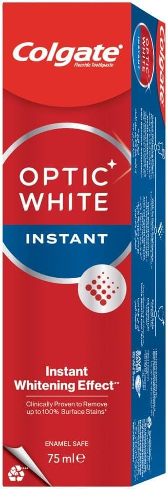 خمیر دندان Colgate Optic White سفیدکننده فوری 75ml خمیر دندان Colgate Optic White سفیدکننده فوری 75ml