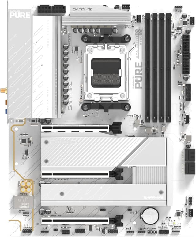 مادربرد Sapphire AMD AM5 ATX مدل Pure B850A WIFI7 52123-11-40G مادربرد Sapphire AMD AM5 ATX مدل Pure B850A WIFI7 52123-11-40G