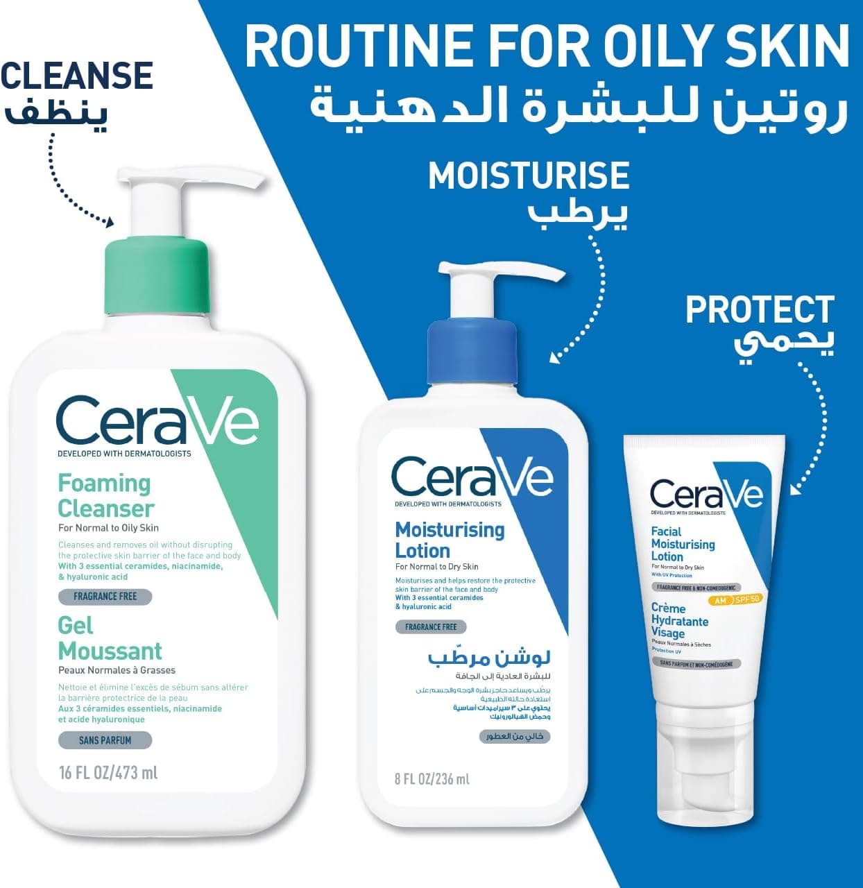 ژل شوینده CeraVe کفی برای پوست نرمال تا چرب با هیالورونیک اسید 473ml ژل شوینده CeraVe کفی برای پوست نرمال تا چرب با هیالورونیک اسید 473ml