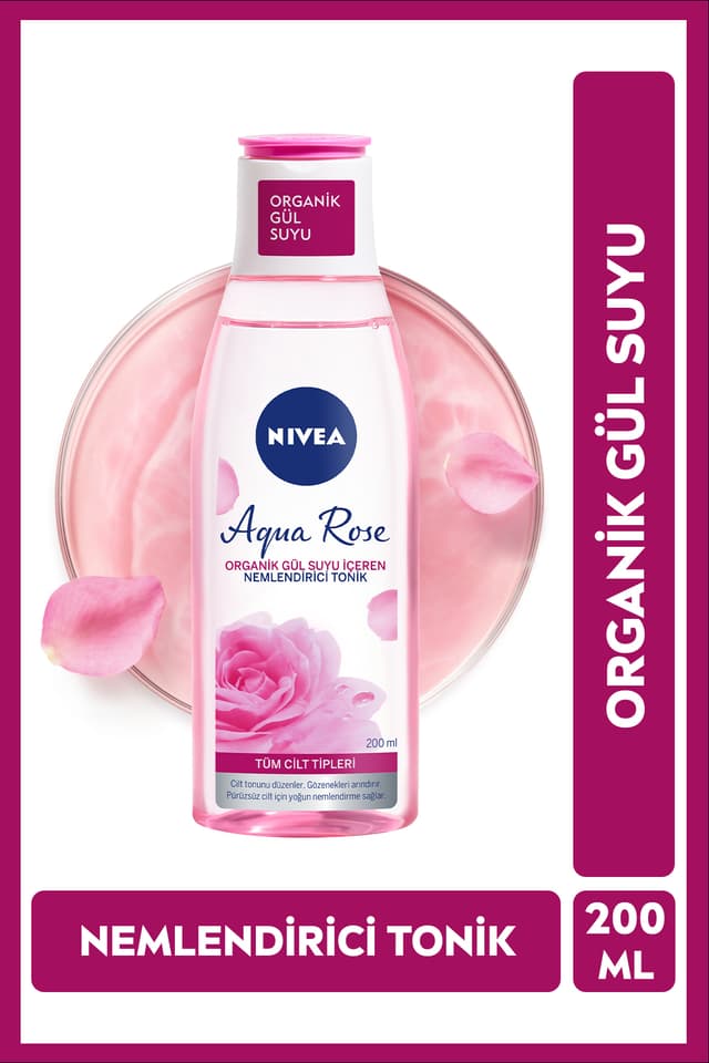تونر مرطوب کننده NIVEA Aqua Rose با گلاب ارگانیک 200 ml تونر مرطوب کننده NIVEA Aqua Rose با گلاب ارگانیک 200 ml