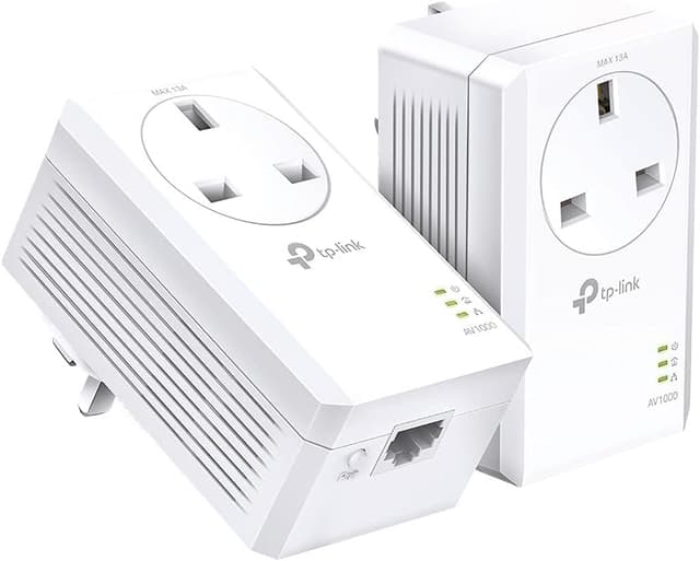 کیت آداپتورهای شبکه پاورلاین گیگابیتی با پریز عبوری TP-Link مدل TL-PA7017PKIT کیت آداپتورهای شبکه پاورلاین گیگابیتی با پریز عبوری TP-Link مدل TL-PA7017PKIT