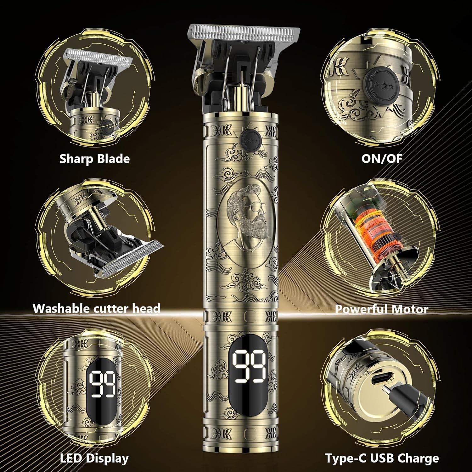ماشین اصلاح موی سر و صورت مردانه Solati با نمایشگر LED و اصلاح صفرزن بیسیم مدل T Zero Gap ماشین اصلاح موی سر و صورت مردانه Solati با نمایشگر LED و اصلاح صفرزن بیسیم مدل T Zero Gap