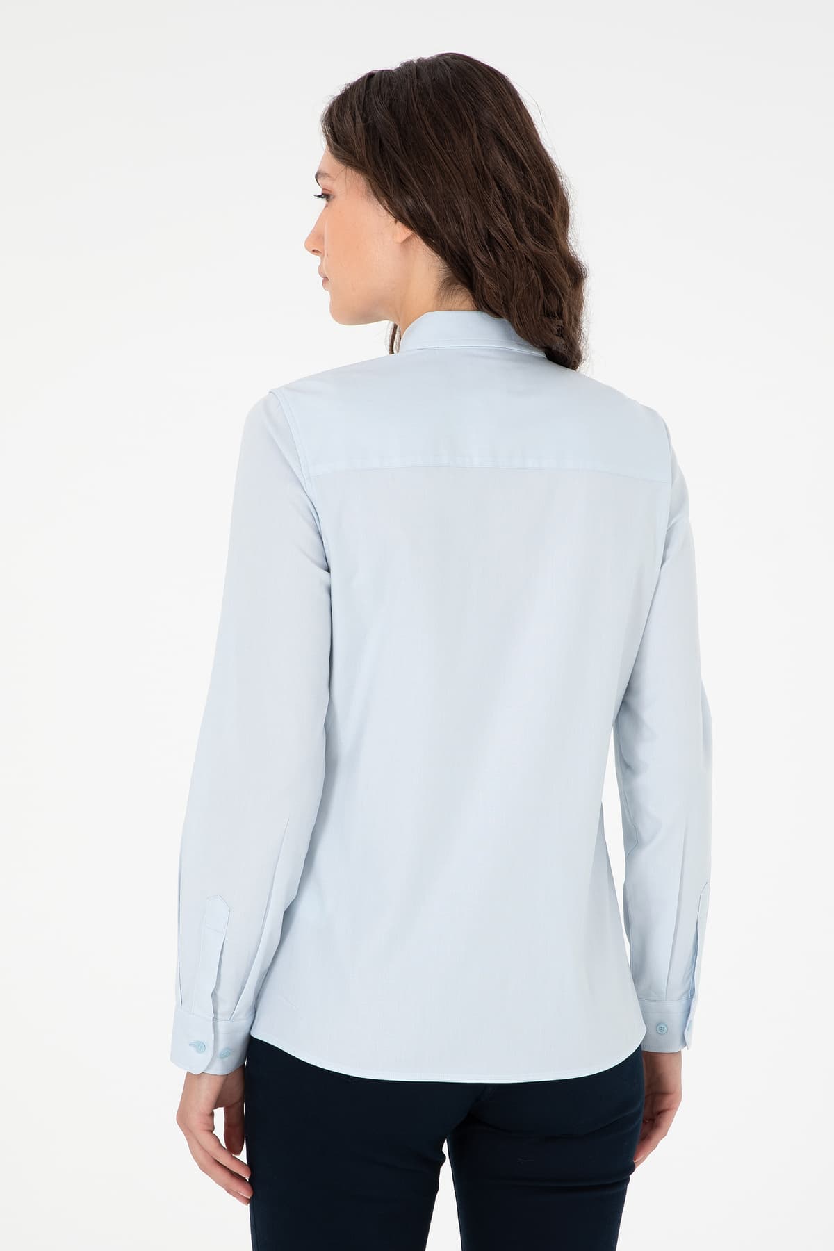 پیراهن زنانه U.S. Polo Assn. آبی روشن آستینبلند ساده مدل 50295639-VR003 پیراهن زنانه U.S. Polo Assn. آبی روشن آستینبلند ساده مدل 50295639-VR003