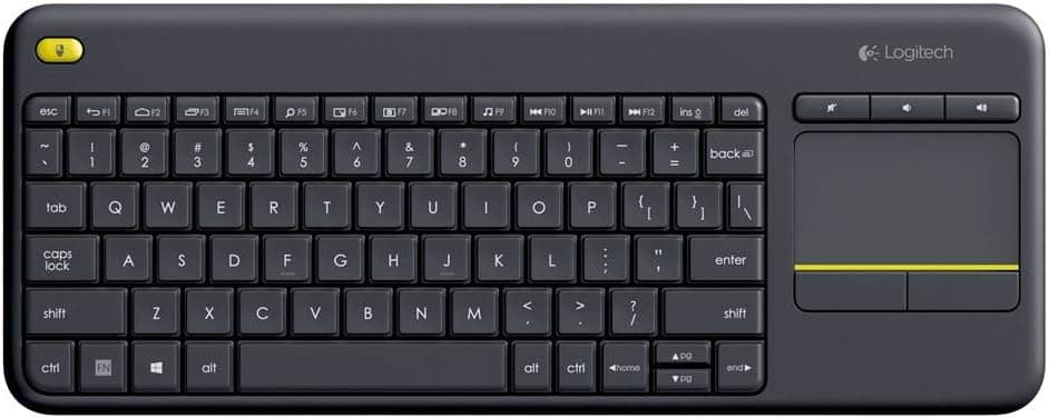 کیبورد بیسیم Logitech مدل K400 Plus با چیدمان QWERTY ترکی مشکی کیبورد بیسیم Logitech مدل K400 Plus با چیدمان QWERTY ترکی مشکی