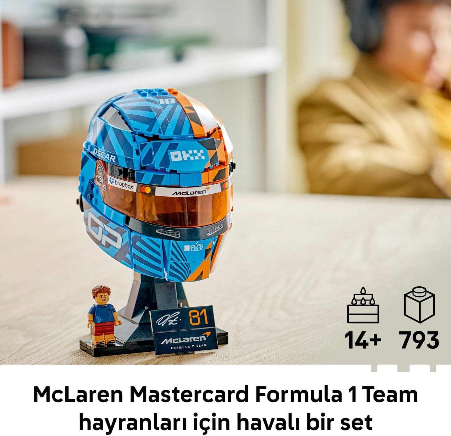 لگو Editions McLaren Mastercard F1 Team کلاه ایمنی Oscar Piastri مدل 43017 لگو Editions McLaren Mastercard F1 Team کلاه ایمنی Oscar Piastri مدل 43017