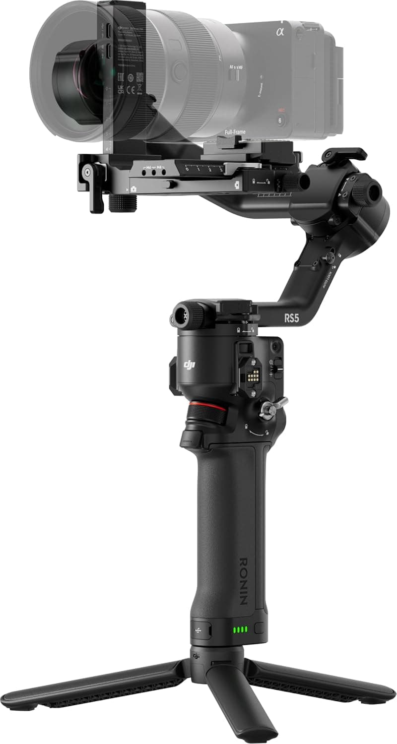 گیمبال لرزشگیر دوربین DJI مدل RS 5 Combo، سازگار با Canon/Sony/Panasonic/Nikon/Fujifilm، ردیابی هوشمند، نسخه امارات با گارانتی رسمی گیمبال لرزشگیر دوربین DJI مدل RS 5 Combo، سازگار با Canon/Sony/Panasonic/Nikon/Fujifilm، ردیابی هوشمند، نسخه امارات با گارانتی رسمی