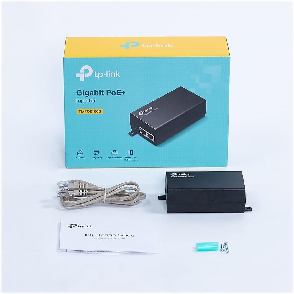 اینژکتور گیگابیتی PoE TP-Link استاندارد 802.3at/af مشکی مدل TL-PoE160S اینژکتور گیگابیتی PoE TP-Link استاندارد 802.3at/af مشکی مدل TL-PoE160S