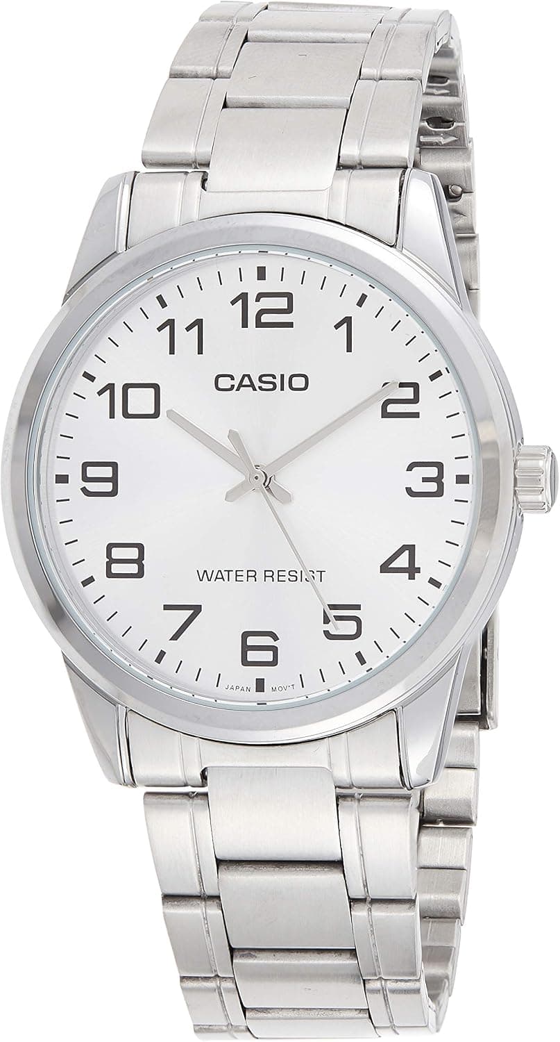 ساعت مچی مردانه Casio مدل MTP-V001D-7BUDF صفحه سفید بند نقرهای ساعت مچی مردانه Casio مدل MTP-V001D-7BUDF صفحه سفید بند نقرهای