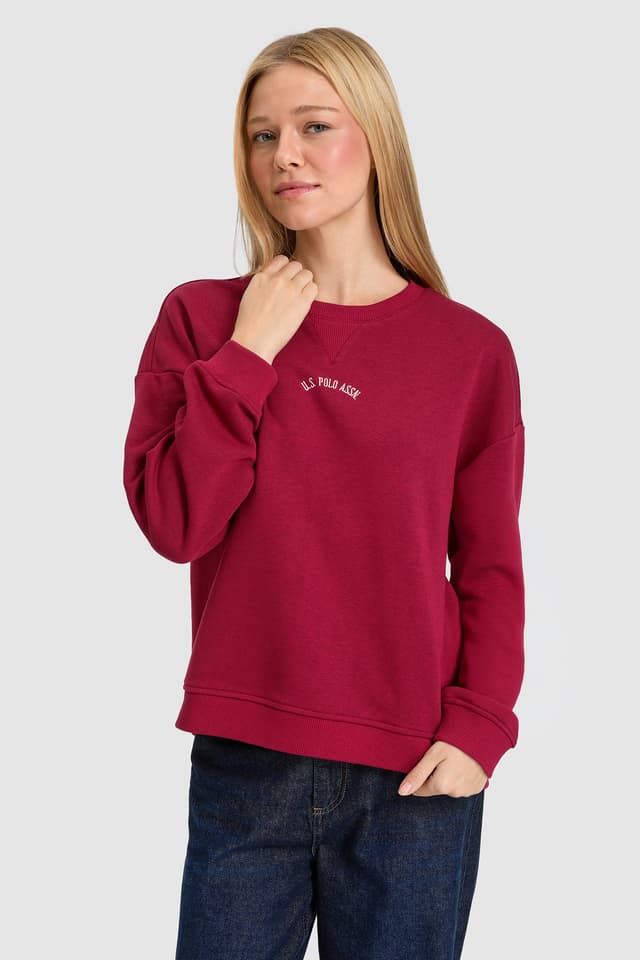 سوئیشرت زنانه U.S. Polo Assn. گیلاسی مدل 50328959-VR223 سوئیشرت زنانه U.S. Polo Assn. گیلاسی مدل 50328959-VR223