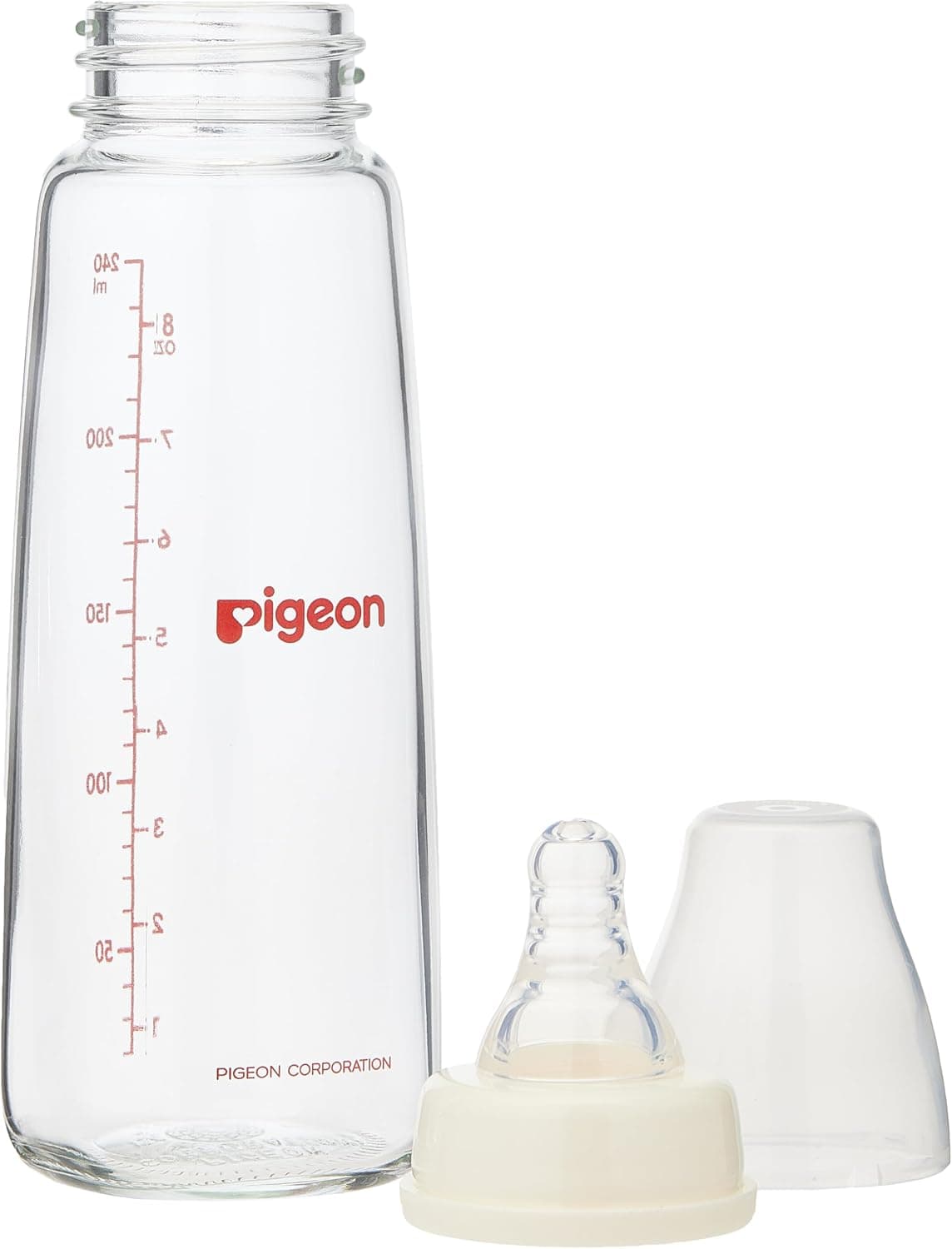 شیشه شیر Pigeon شیشهای سفید/شفاف 240 ml شیشه شیر Pigeon شیشهای سفید/شفاف 240 ml