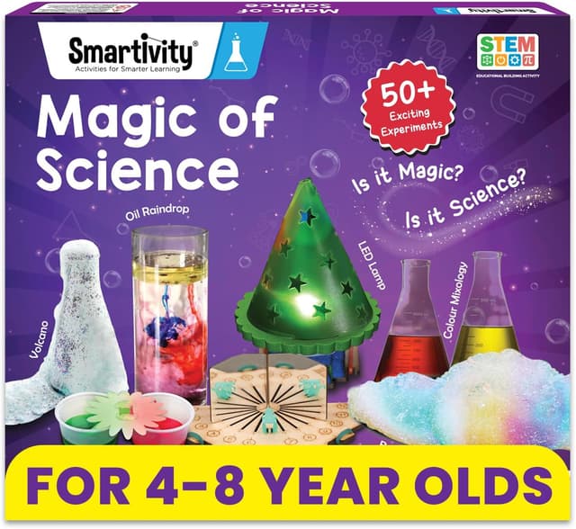کیت علوم جادویی کودک Smartivity برای ۴ تا ۸ سال با بیش از ۵۰ آزمایش کیت علوم جادویی کودک Smartivity برای ۴ تا ۸ سال با بیش از ۵۰ آزمایش