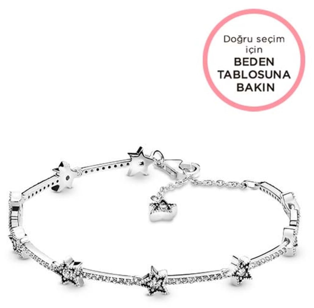 دستبند زنانه Pandora نقره 925 با طرح ستاره آسمان دستبند زنانه Pandora نقره 925 با طرح ستاره آسمان