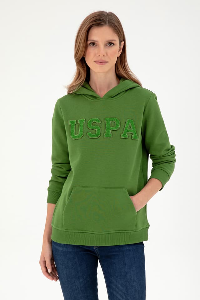 سویشرت کلاهدار زنانه سبز U.S. Polo Assn. ساده مدل 50296931-VR054 سویشرت کلاهدار زنانه سبز U.S. Polo Assn. ساده مدل 50296931-VR054