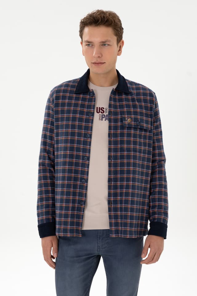 پیراهن مردانه U.S. Polo Assn. آستین بلند سرمهای چهارخانه جیبدار مدل 50316574-VR033 پیراهن مردانه U.S. Polo Assn. آستین بلند سرمهای چهارخانه جیبدار مدل 50316574-VR033