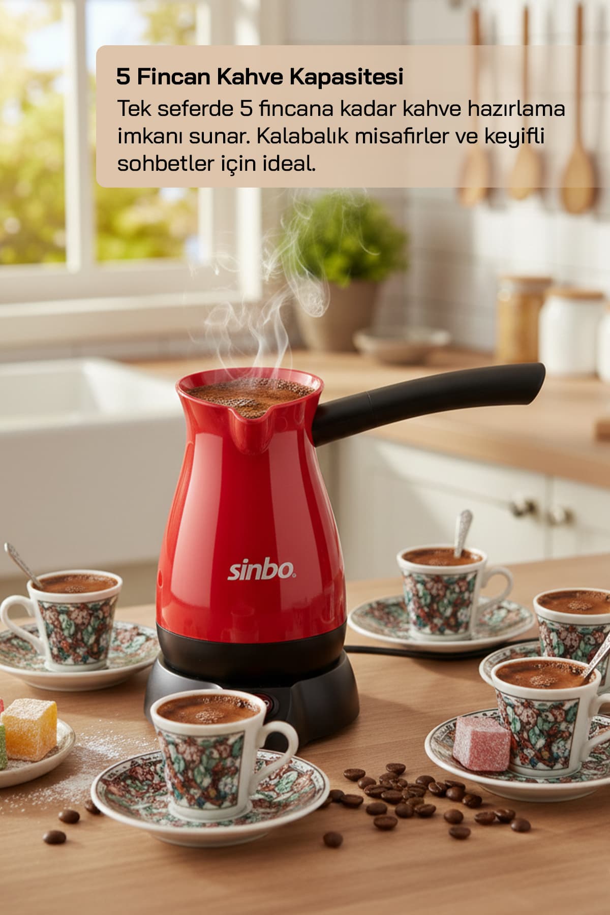 قهوهجوش برقی بیسیم Sinbo قرمز مدل SCM 2948 قهوهجوش برقی بیسیم Sinbo قرمز مدل SCM 2948