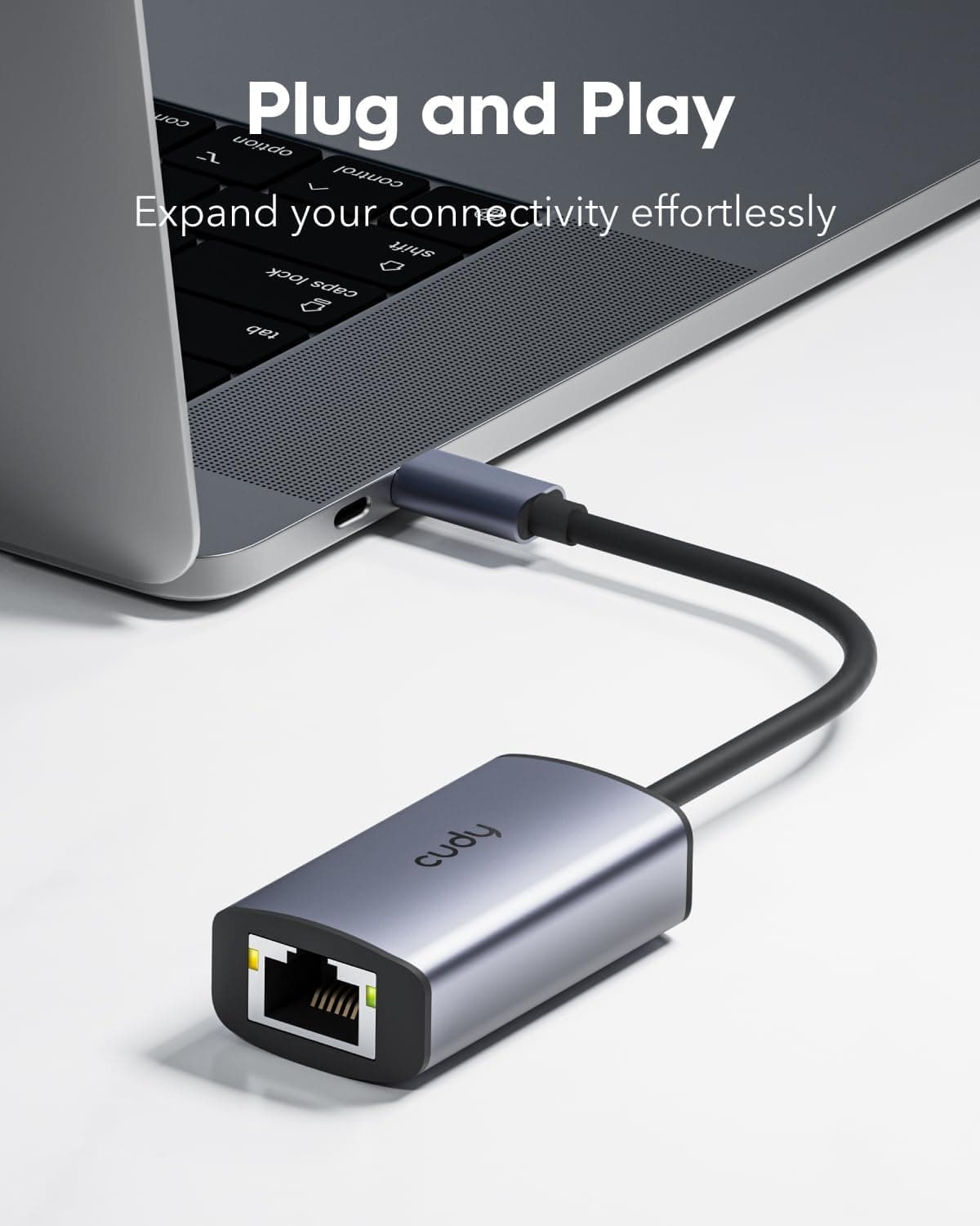 مبدل USB C به Ethernet Cudy آلومینیومی RJ45 1000Mbps Thunderbolt سازگار با MacBook، iPhone 15/16، Steam Deck و Switch مبدل USB C به Ethernet Cudy آلومینیومی RJ45 1000Mbps Thunderbolt سازگار با MacBook، iPhone 15/16، Steam Deck و Switch