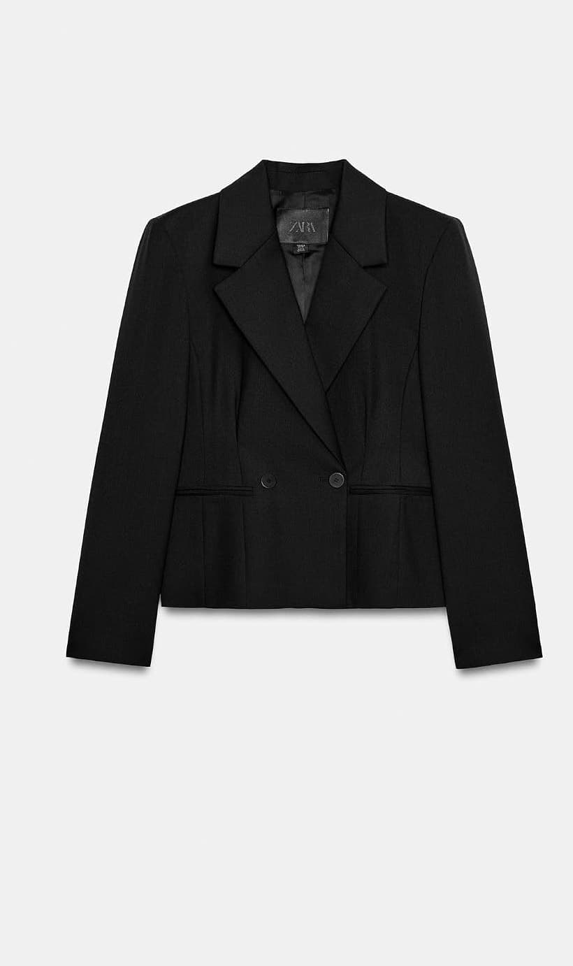 بلیزر مردانه Zara پشم مخلوط سیاه Zw Collectıon سایز XL بلیزر مردانه Zara پشم مخلوط سیاه Zw Collectıon سایز XL