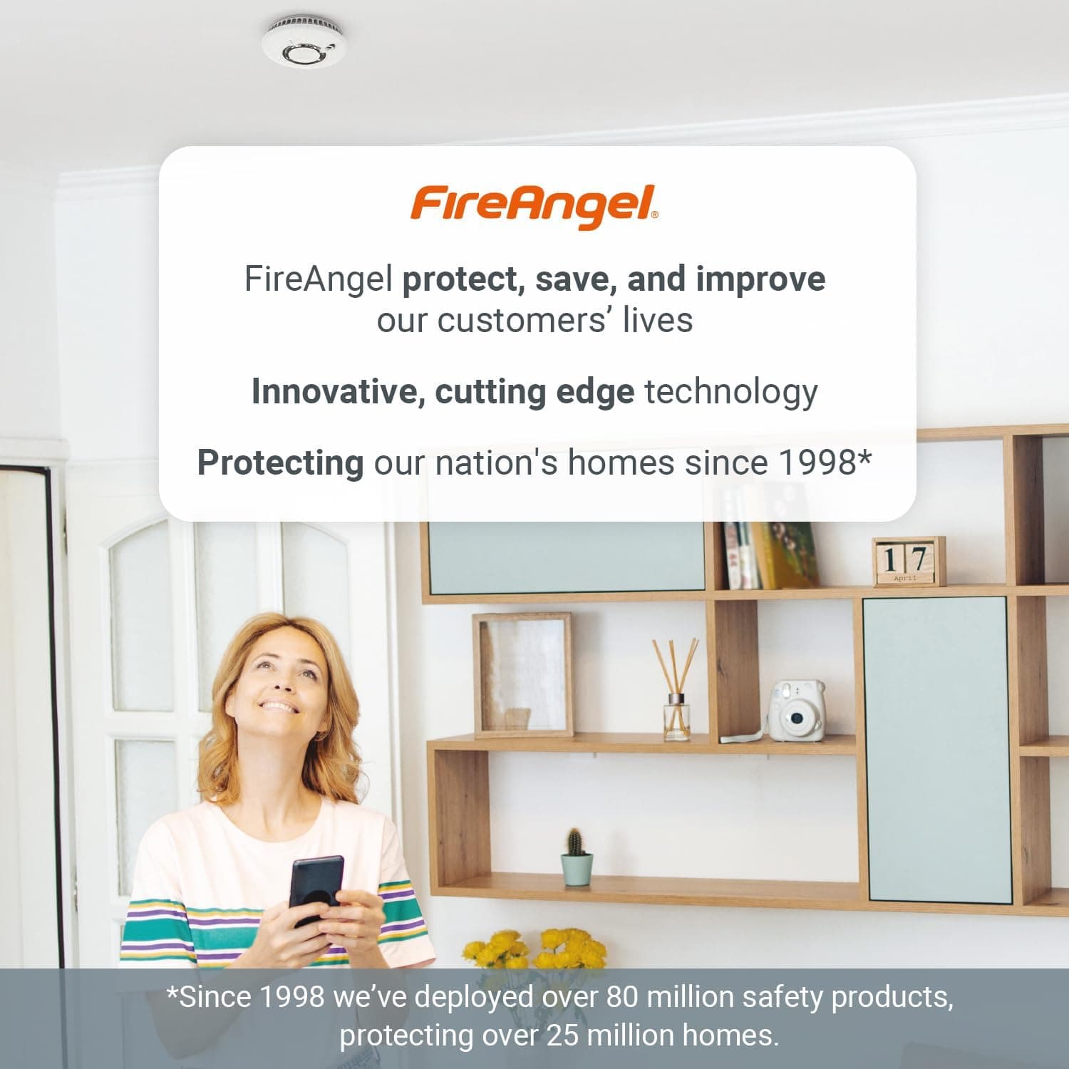 آشکارساز دود و آتش خانگی FireAngel اپتیکال باتریخور مدل FA6620 آشکارساز دود و آتش خانگی FireAngel اپتیکال باتریخور مدل FA6620
