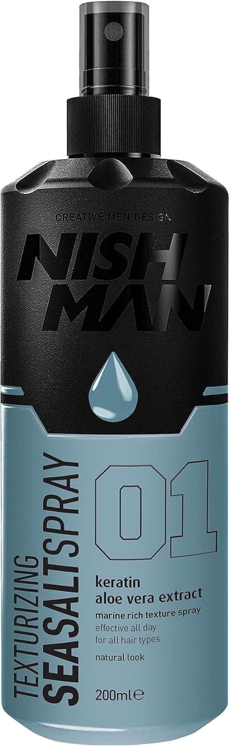 اسپری نمک دریا مو nishman مناسب همه انواع مو با پایان مات، حاوی آلوئهورا و کراتین 200 ml اسپری نمک دریا مو nishman مناسب همه انواع مو با پایان مات، حاوی آلوئهورا و کراتین 200 ml