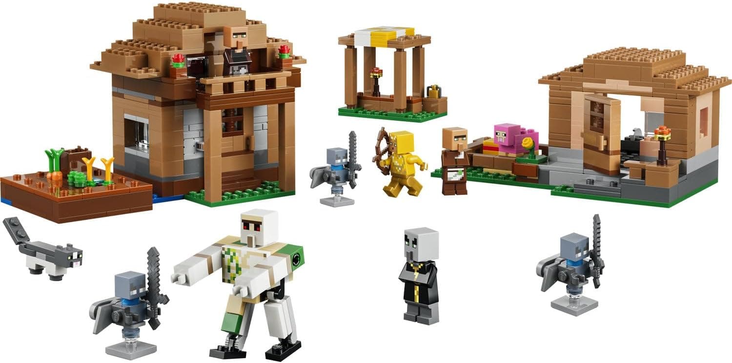 لگو Minecraft حمله Evoker به روستا مدل 21596 لگو Minecraft حمله Evoker به روستا مدل 21596