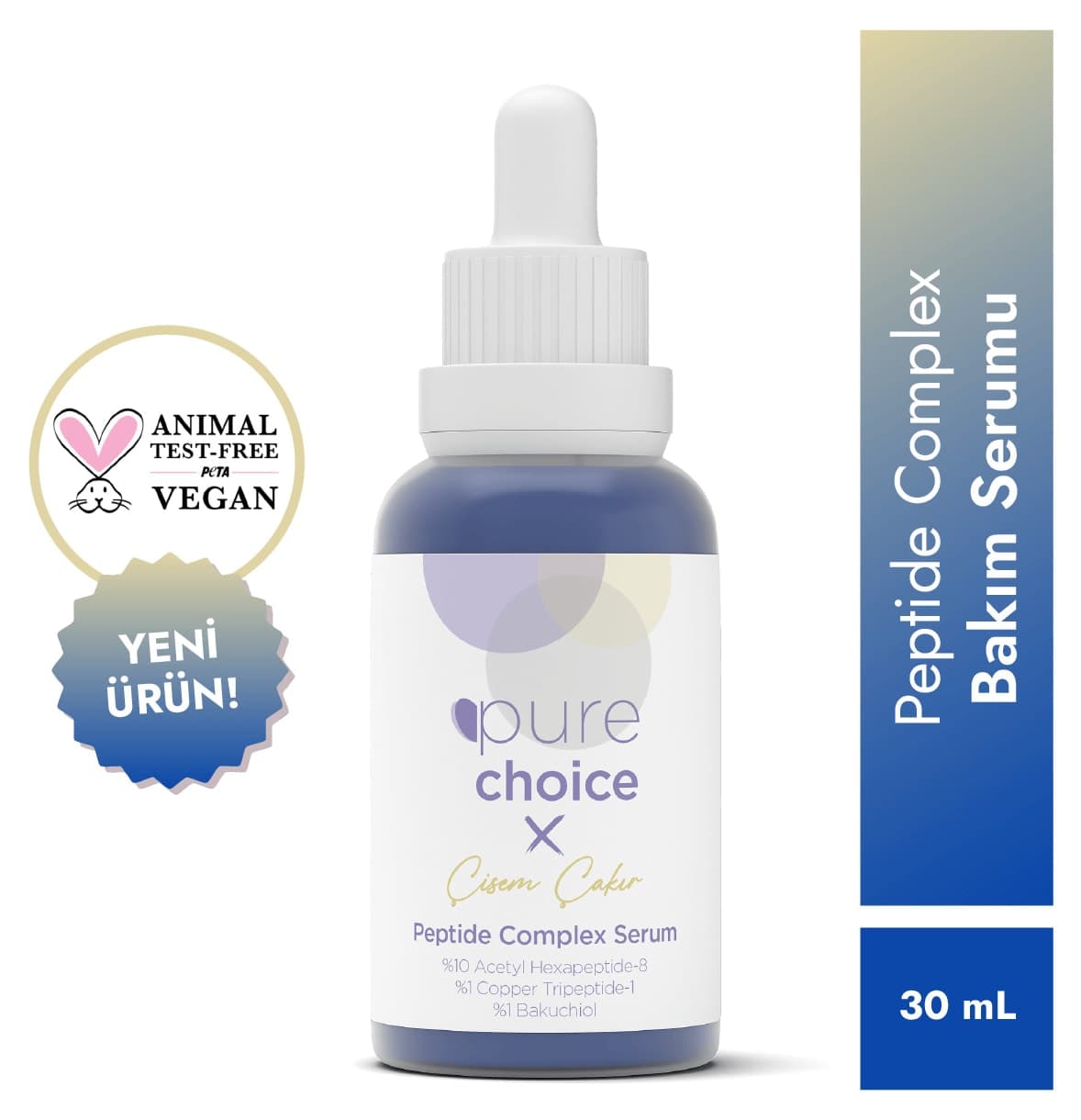 سرم Pure Choice X Çisem Çakır Peptide Complex سفتکننده و حجیمکننده 30 ml سرم Pure Choice X Çisem Çakır Peptide Complex سفتکننده و حجیمکننده 30 ml