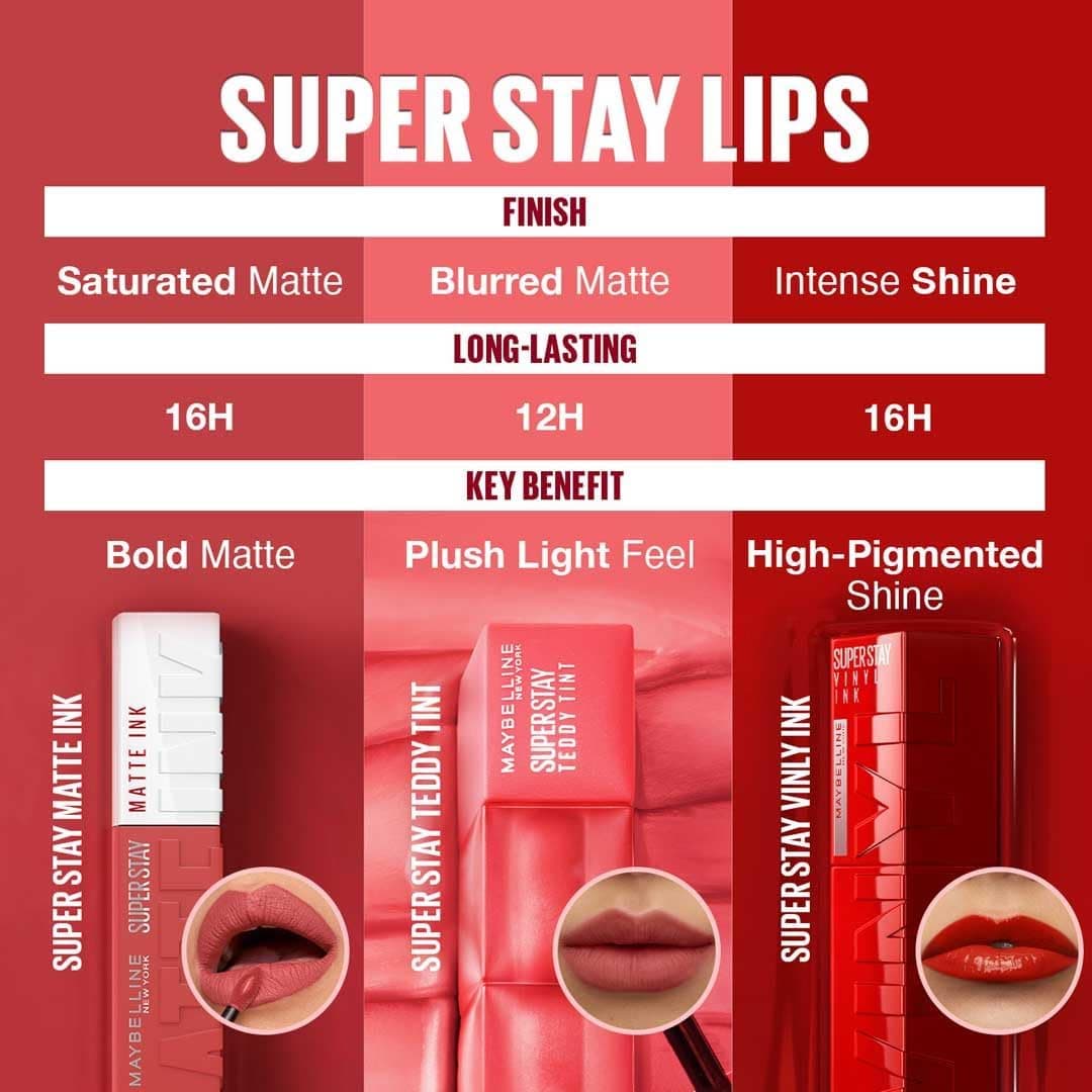 رژ لب مایع Maybelline Super Stay Matte Ink 16H مدل 515 Renegade رژ لب مایع Maybelline Super Stay Matte Ink 16H مدل 515 Renegade