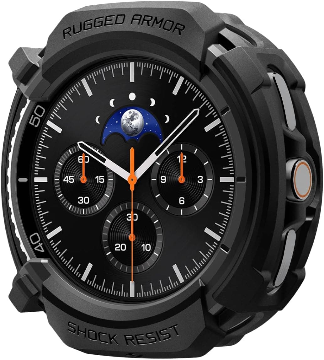 قاب سازگار با Galaxy Watch 8 Classic (46mm) Spigen Rugged Armor مشکی مات مدل ACS10012 قاب سازگار با Galaxy Watch 8 Classic (46mm) Spigen Rugged Armor مشکی مات مدل ACS10012