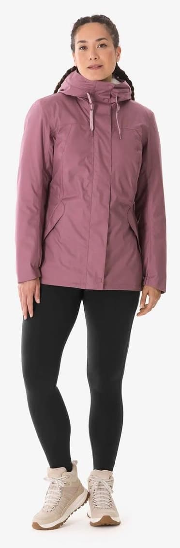 کاپشن برفی زنانه Decathlon Quechua ضد آب بنفش مدل NH500 -10 °C کاپشن برفی زنانه Decathlon Quechua ضد آب بنفش مدل NH500 -10 °C