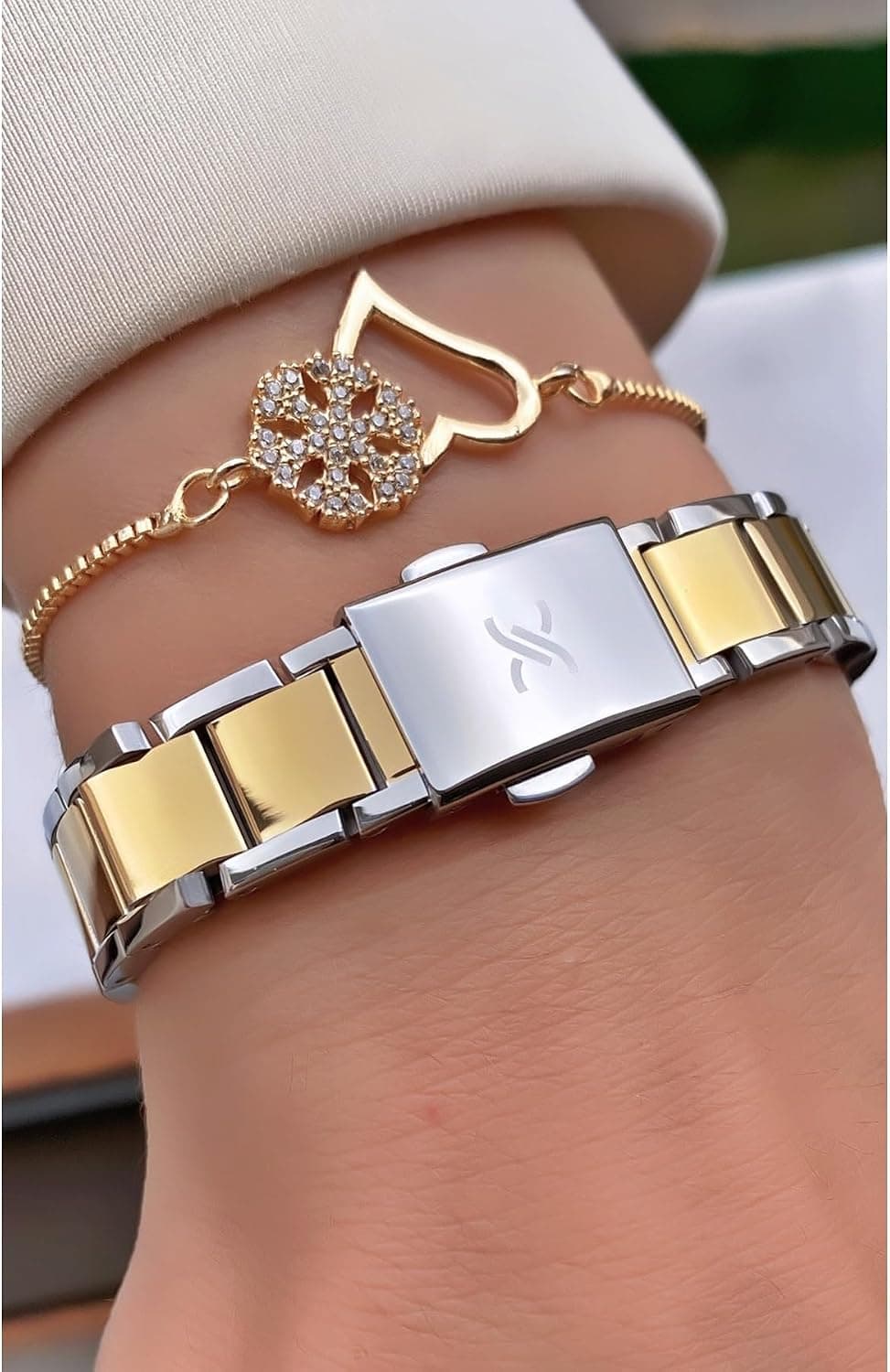 ساعت مچی زنانه Daniel Klein دو رنگ طلایینقرهای بند فولادی شیشه معدنی ساعت مچی زنانه Daniel Klein دو رنگ طلایینقرهای بند فولادی شیشه معدنی