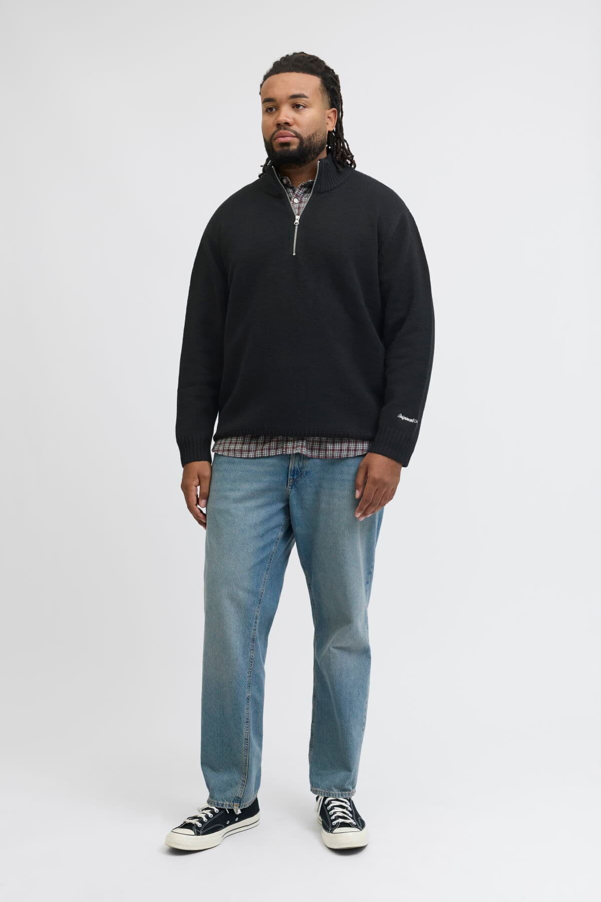 پلیور بافتنی مردانه Jack & Jones سایز بزرگ گلدوزی فیت گشاد مدل Norrebro پلیور بافتنی مردانه Jack & Jones سایز بزرگ گلدوزی فیت گشاد مدل Norrebro