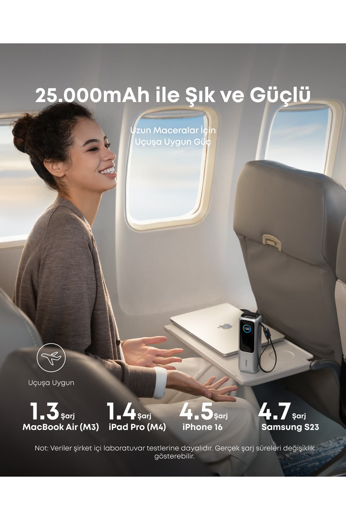 پاوربانک Anker Zolo با ظرفیت 25.000 mAh و توان 165W مشکی مدل A1695 پاوربانک Anker Zolo با ظرفیت 25.000 mAh و توان 165W مشکی مدل A1695