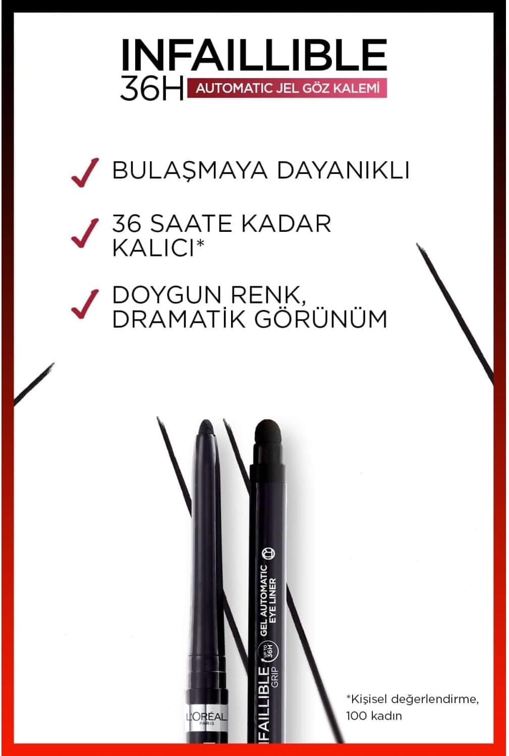مداد چشم L'Oreal Paris Infaillible رنگ زرشکی مخملی شماره 13 مداد چشم L'Oreal Paris Infaillible رنگ زرشکی مخملی شماره 13