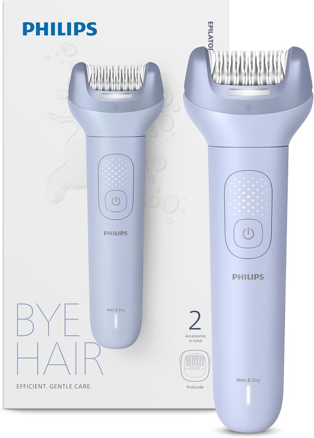 اپیلاتور PHILIPS سری 8000 بیسیم با قابلیت استفاده خشک و مرطوب، ProGuide، چراغ LED، 60 دقیقه شارژدهی مدل BRE708/05 اپیلاتور PHILIPS سری 8000 بیسیم با قابلیت استفاده خشک و مرطوب، ProGuide، چراغ LED، 60 دقیقه شارژدهی مدل BRE708/05