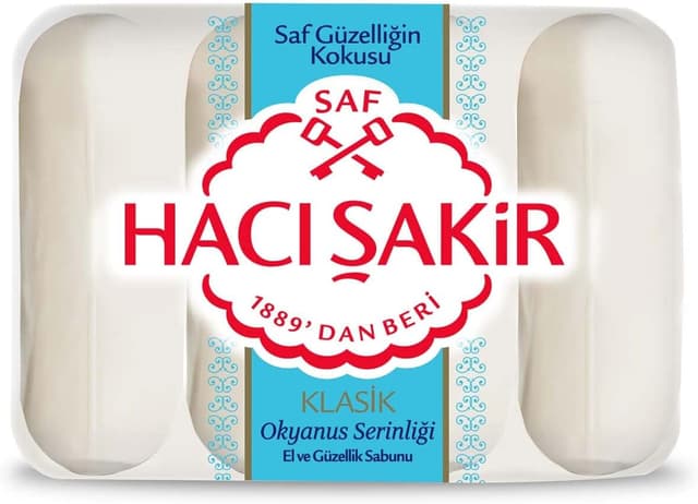 صابون دست و زیبایی Hacı Şakir کلاسیک با طراوت اقیانوس 4x70 gr صابون دست و زیبایی Hacı Şakir کلاسیک با طراوت اقیانوس 4x70 gr