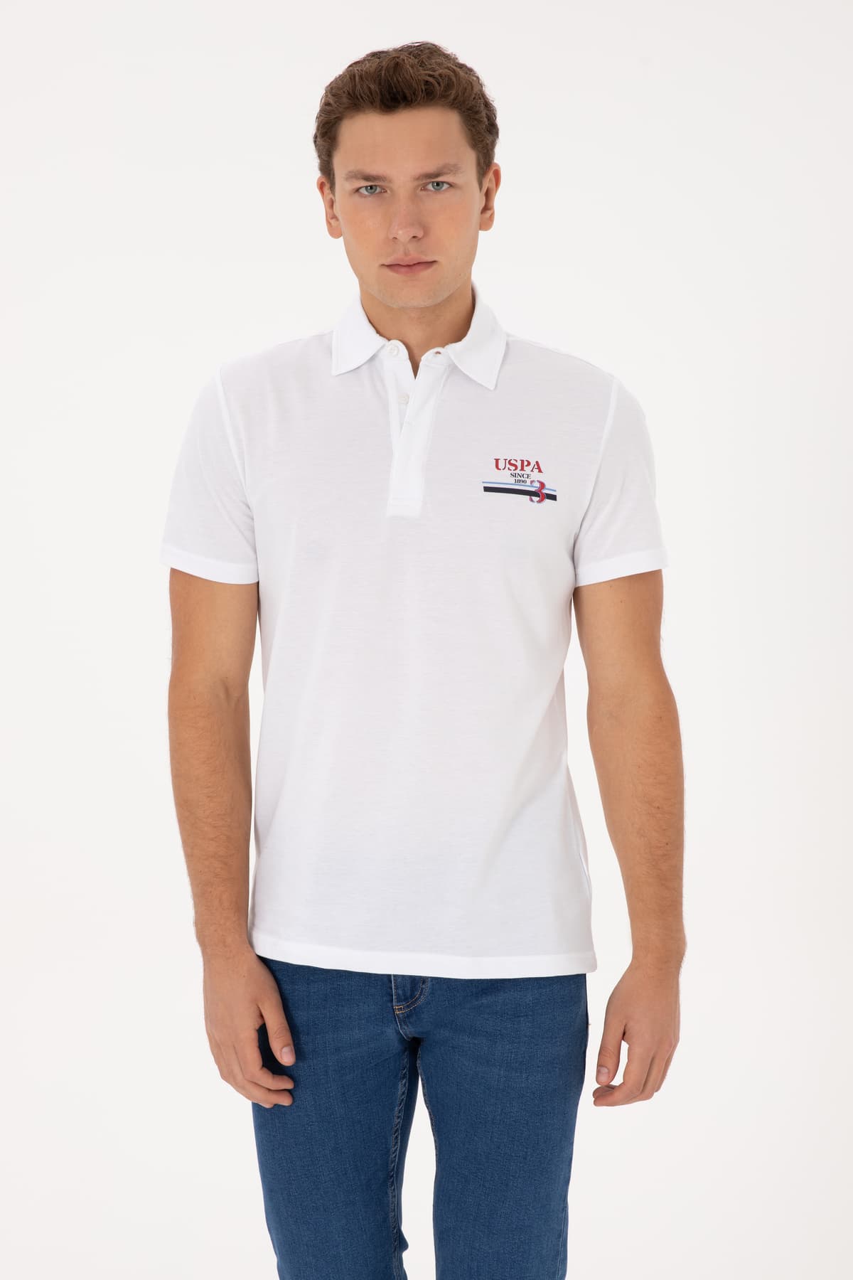 تیشرت مردانه U.S. Polo Assn. فیت معمولی یقه پولو سفید مدل 50324803-VR013 تیشرت مردانه U.S. Polo Assn. فیت معمولی یقه پولو سفید مدل 50324803-VR013