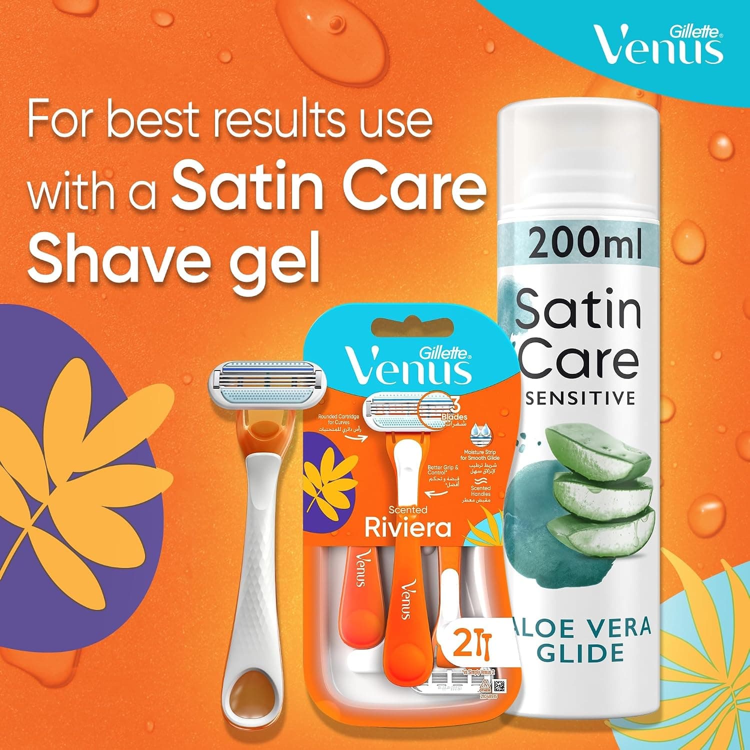 تیغ یکبار مصرف زنانه Gillette معطر Venus Riviera بسته 2 عددی تیغ یکبار مصرف زنانه Gillette معطر Venus Riviera بسته 2 عددی