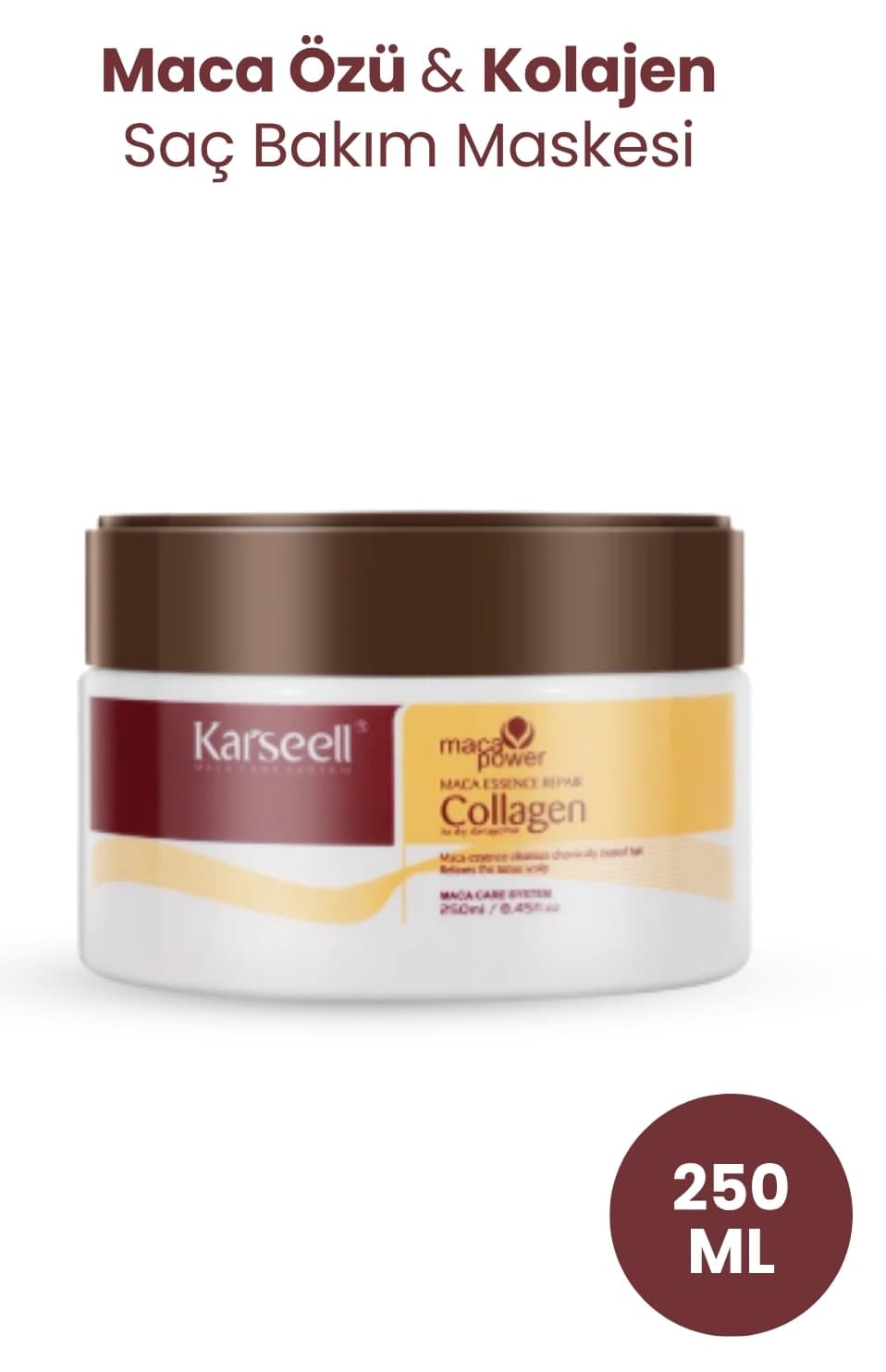 ماسک مو کلاژن Karseell مدل Maca با عصاره ماکا ترمیمکننده 250ml ماسک مو کلاژن Karseell مدل Maca با عصاره ماکا ترمیمکننده 250ml
