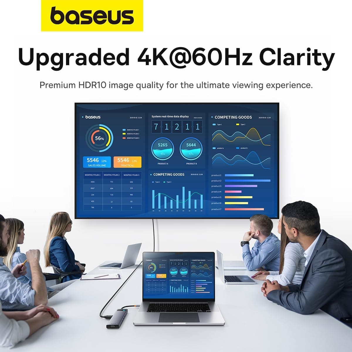 هاب USB-C یازدهدریک Baseus Metal Gleam با HDMI 4K@60Hz و 100W PD مدل B00030709811-00 هاب USB-C یازدهدریک Baseus Metal Gleam با HDMI 4K@60Hz و 100W PD مدل B00030709811-00