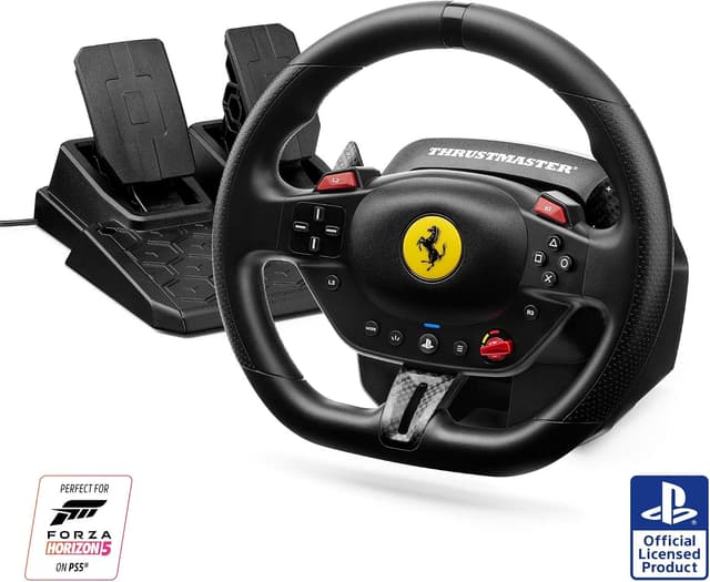 فرمان مسابقهای سازگار با PS5، PS4 و PC Thrustmaster مدل T98 Ferrari 296 GTB با پدال مغناطیسی فرمان مسابقهای سازگار با PS5، PS4 و PC Thrustmaster مدل T98 Ferrari 296 GTB با پدال مغناطیسی
